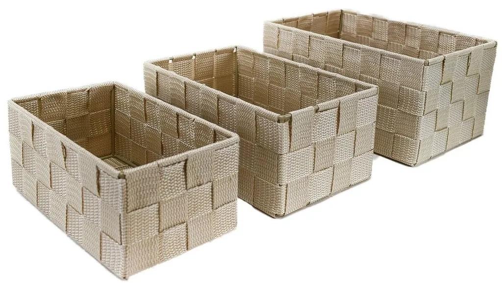 3er-Set geflochtene Aufbewahrungsboxen 