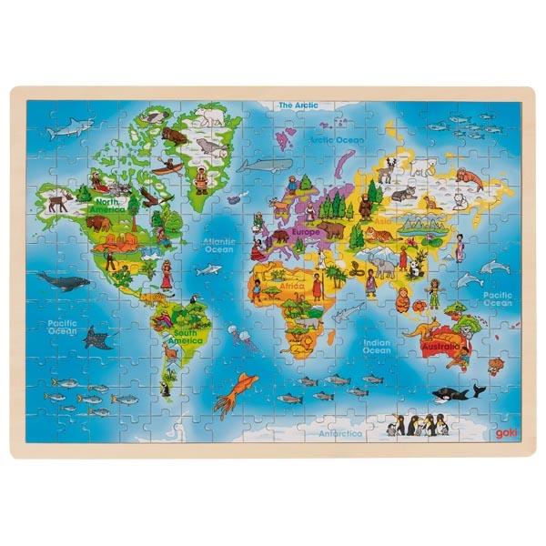 Einlegepuzzle Welt