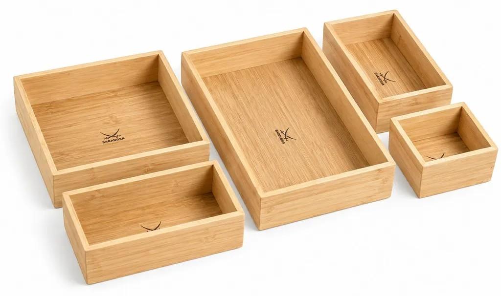 Sansibar Sylt Bambus Kosmetik Organizer Set 5 Boxen