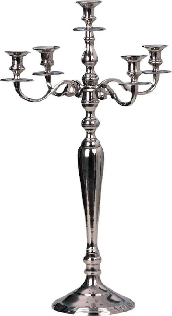 Kerzenständer 5-armig Kerzenleuchter 80 cm silber Kandelaber Leuchter