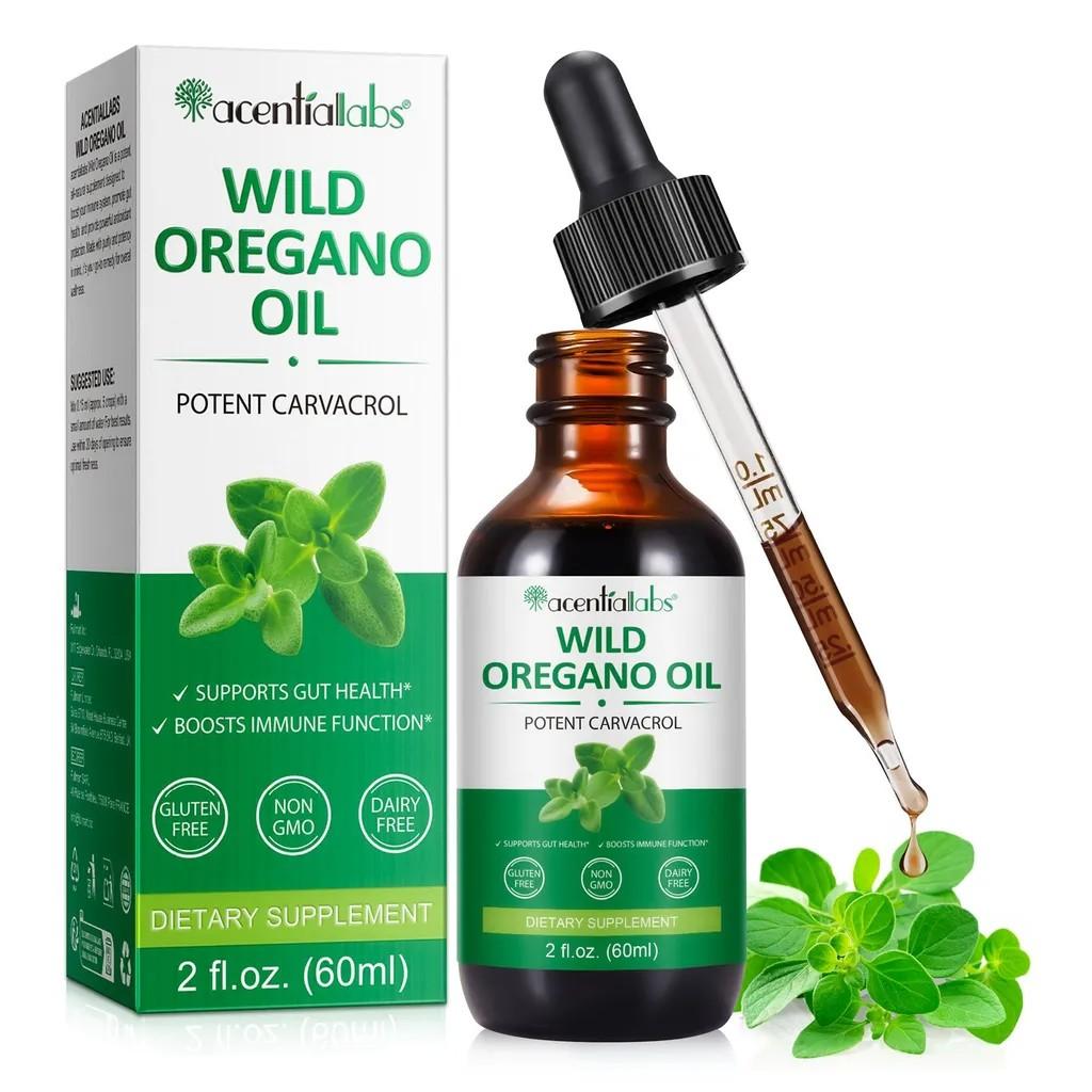 Wildes Oregano Öl Liquid Tropfen mit Carvacrol Vegan Natur 100% Rein 60ml